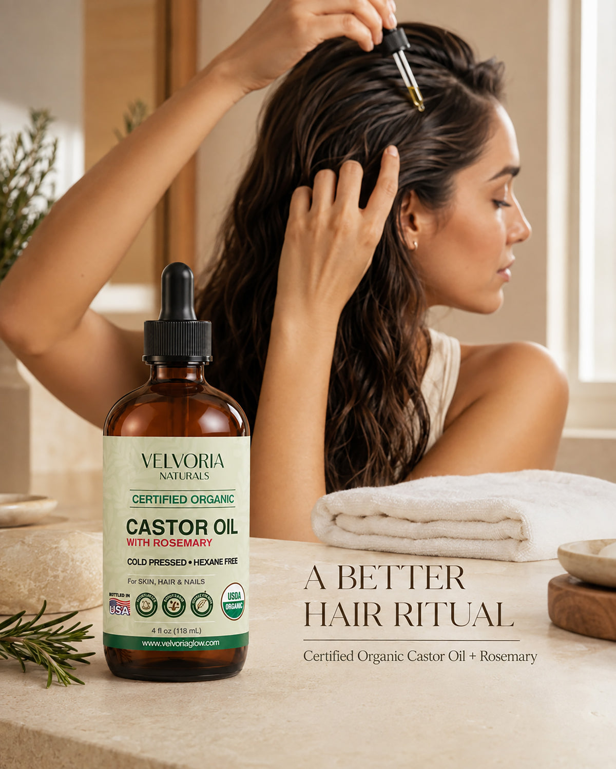 Organic Castor Oil with Rosemary