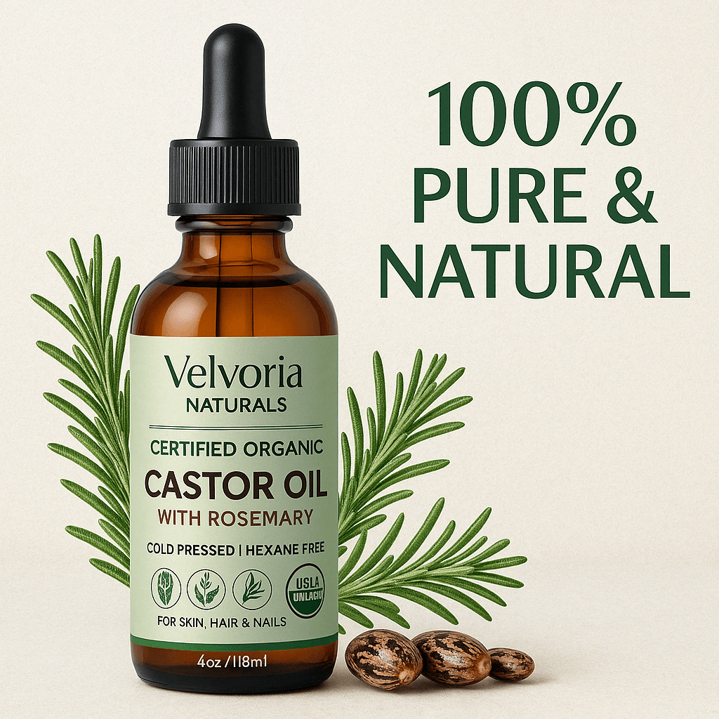 100% Pure & Natural Castor Oil with Rosemary