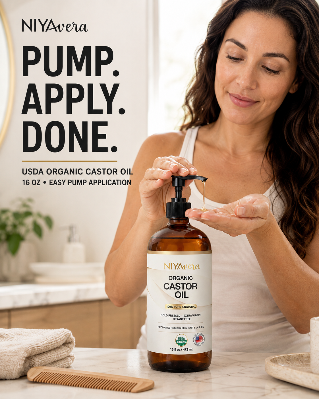 USDA Organic Cold-Pressed Castor Oil