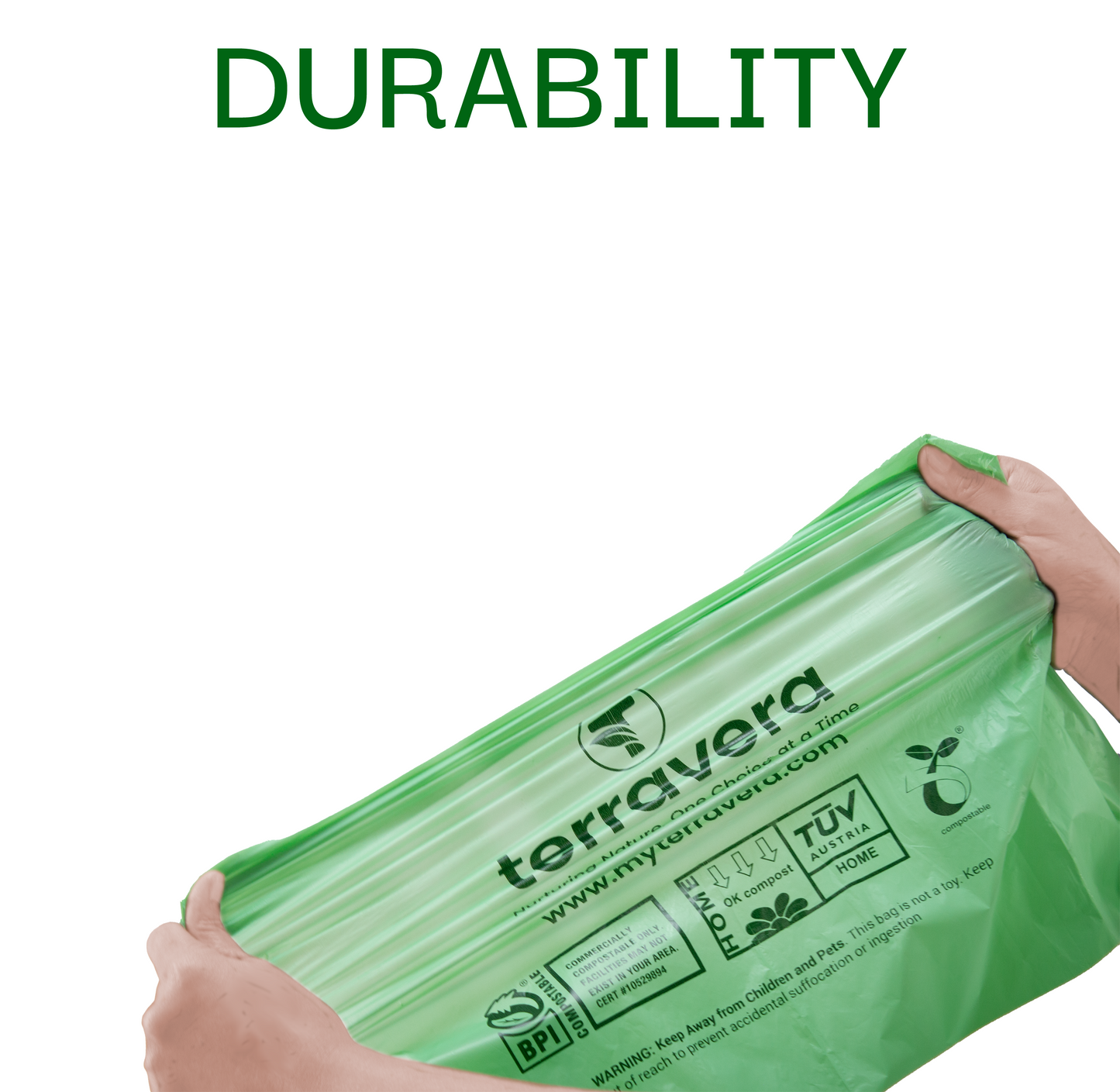 13 Gallon Compostable Trash bags Flat Top - 50 Count