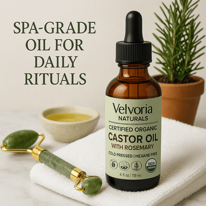 Pure Rosemary and Organic castor oil for hair and skin